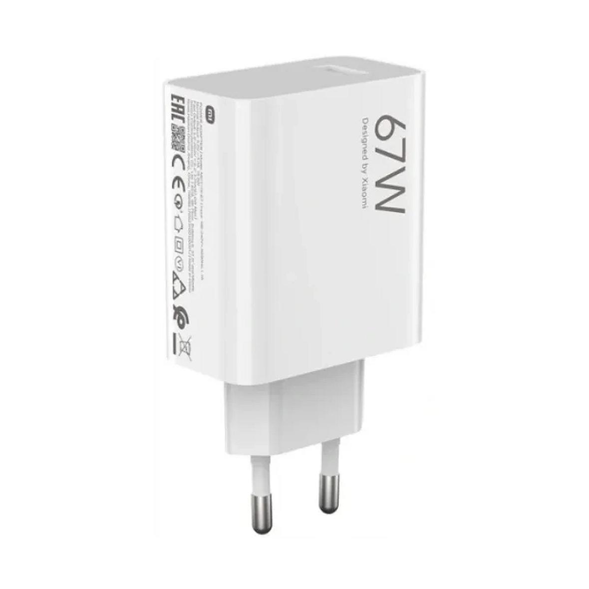 XIAOMI oryginalna ładowarka sieciowa USB A QC3.0 3A 67W MDY-15-ET biała bulk