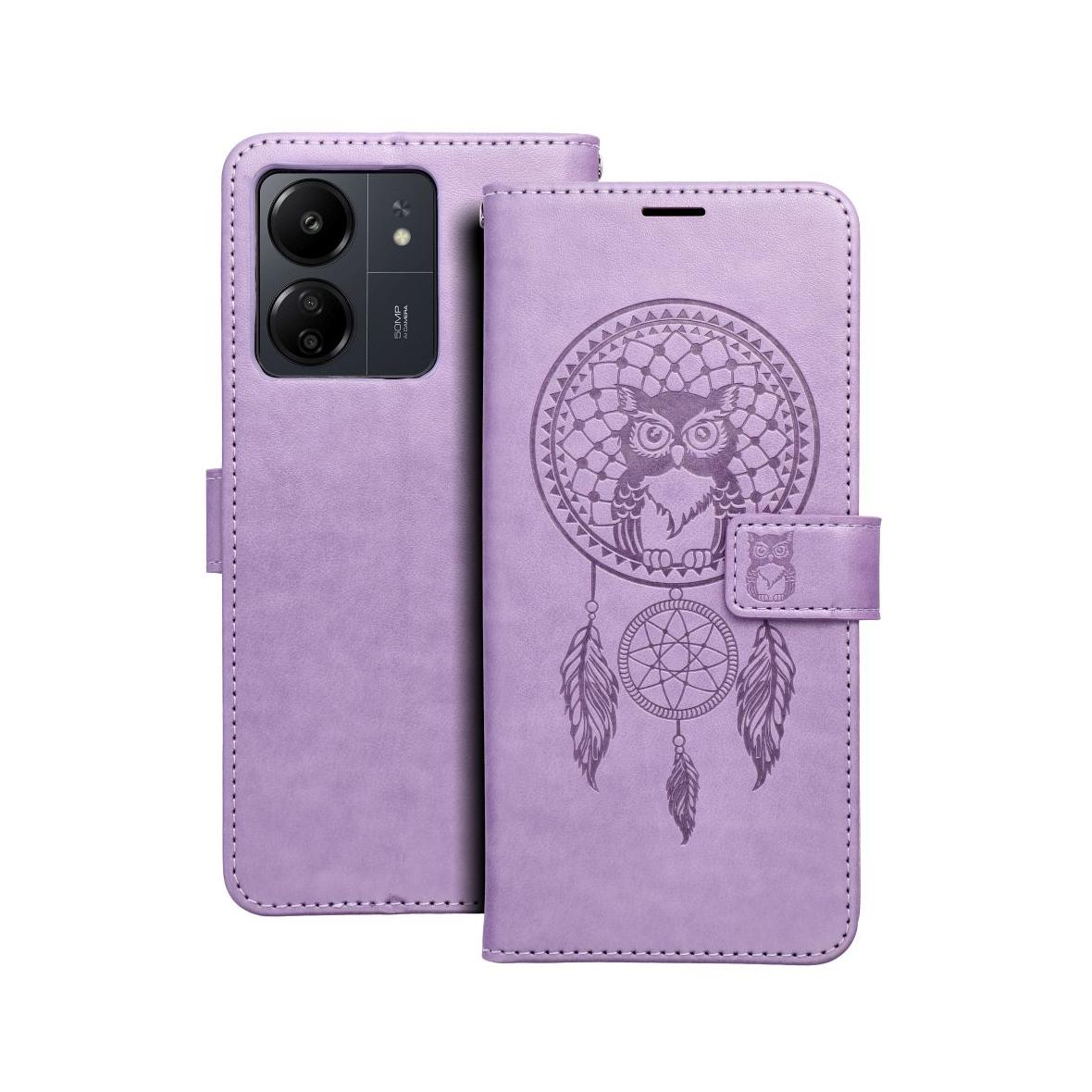 Etui z klapką Mezzo Book na Xiaomi Redmi 13C / Poco C65 łapacz snów fioletowy