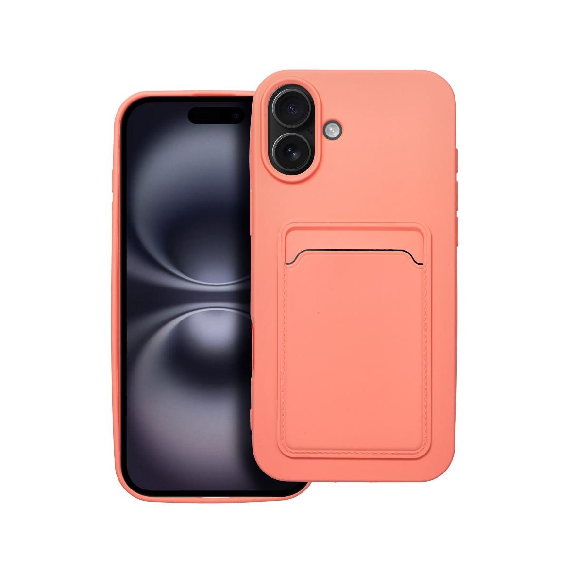 Futerał do iPhone 16 PLUS Card Case różowy