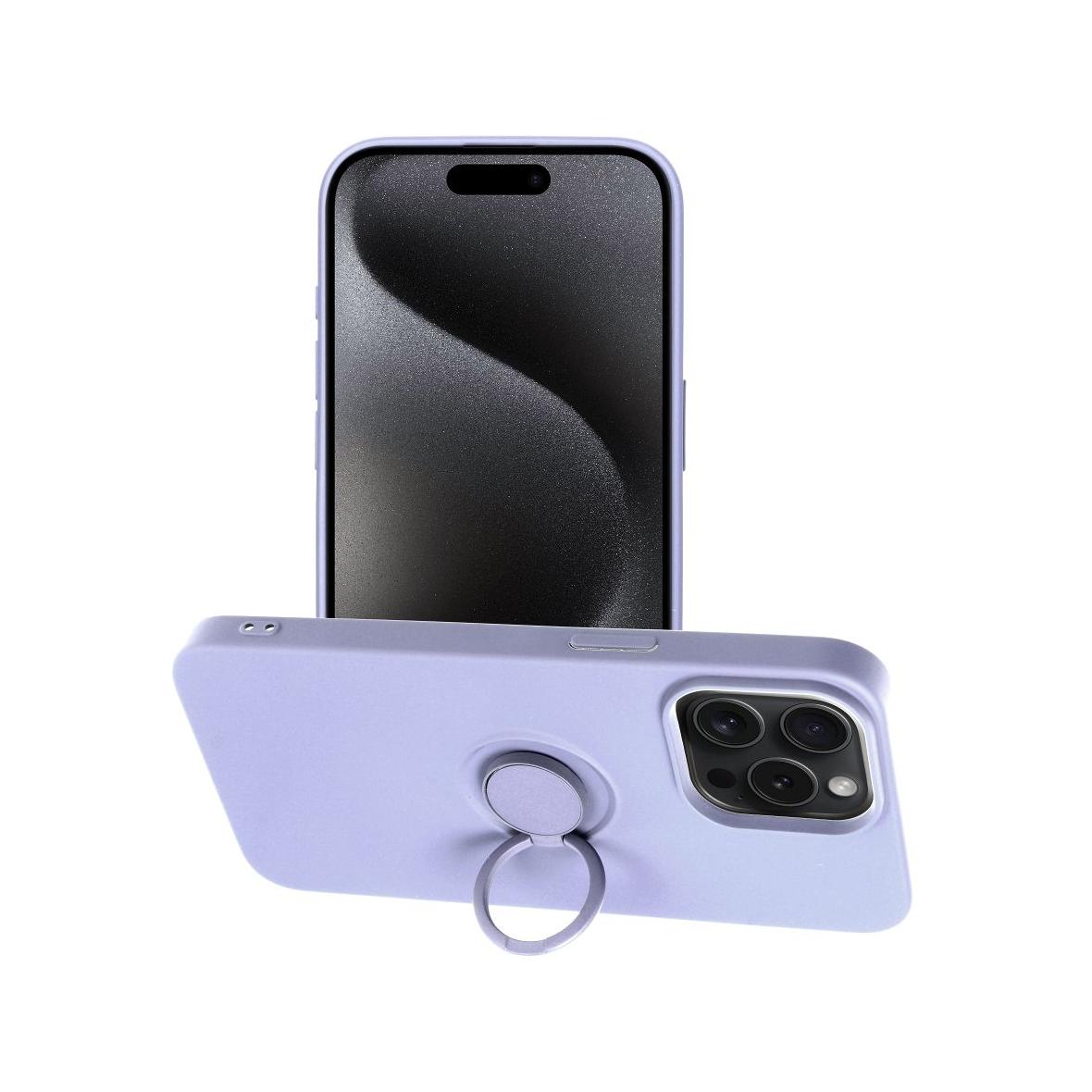 Futerał do iPhone 15 PRO MAX Silicone Ring fioletowy