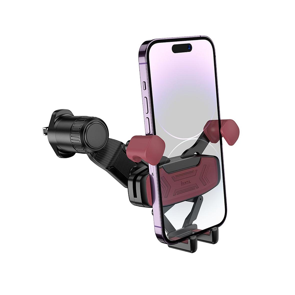 Uchwyt na telefon do samochodu grawitacyjny Hoco do kratki H66 czarno czerwony