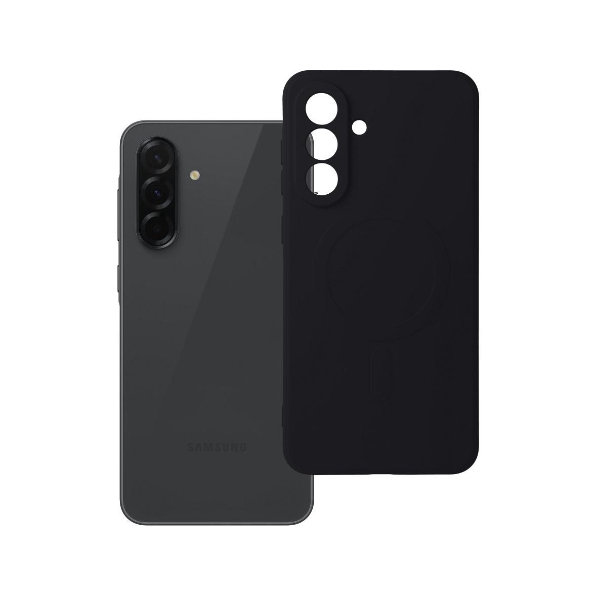 Futerał do Samsung A36 Silicone Mag Cover zgodny z MagSafe czarny
