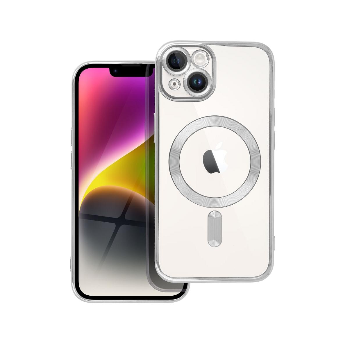 Futerał do iPhone 14 Electro Mag Cover zgodny z MagSafe srebrny