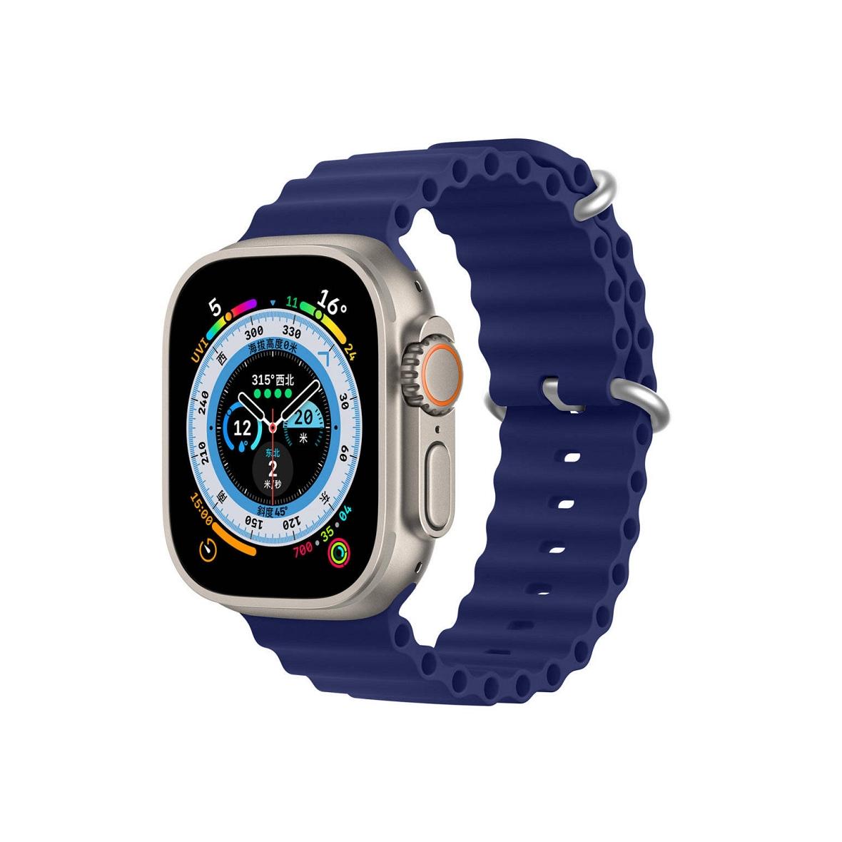 DUX DUCIS pasek OCEAN WAVE silikonowy do Apple Watch 42 / 44 / 45 mm niebieski