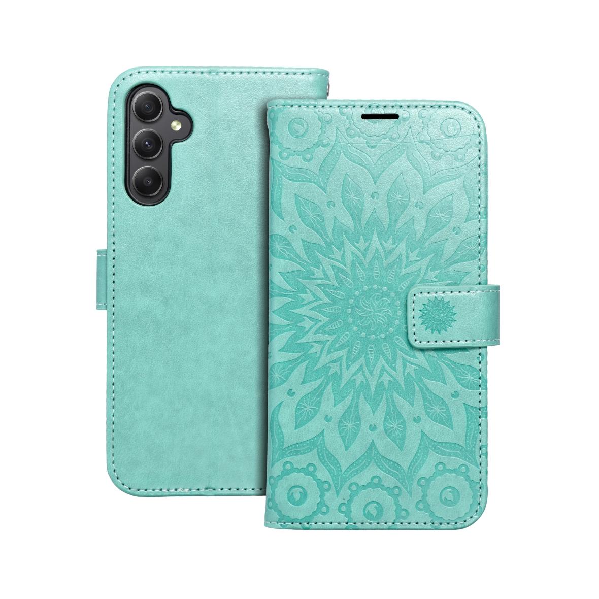 Etui z klapką na Samsung A34 5G Mezzo Book mandala zielone