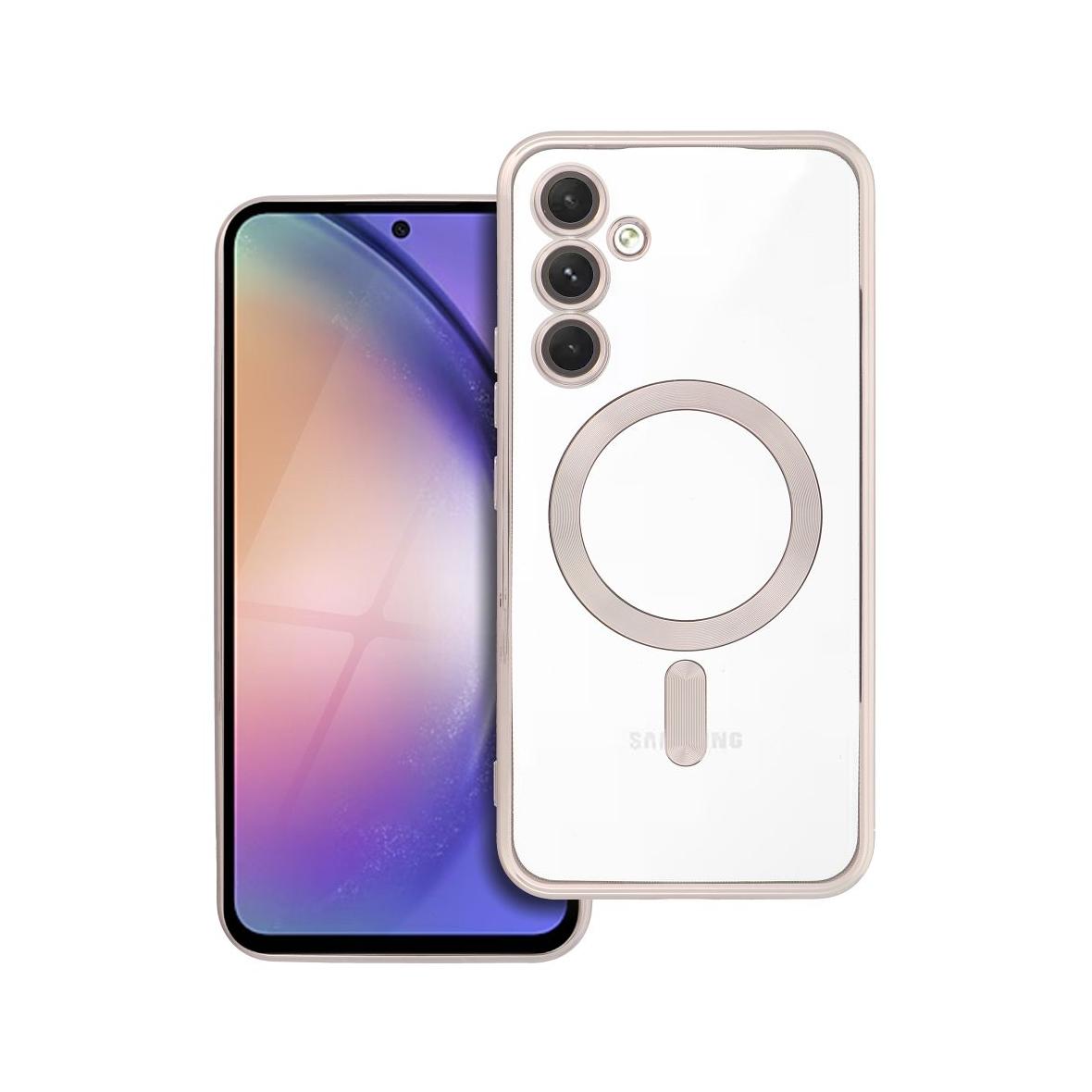 Futerał do Samsung A54 Electro Mag Cover zgodny z MagSafe tytanowy