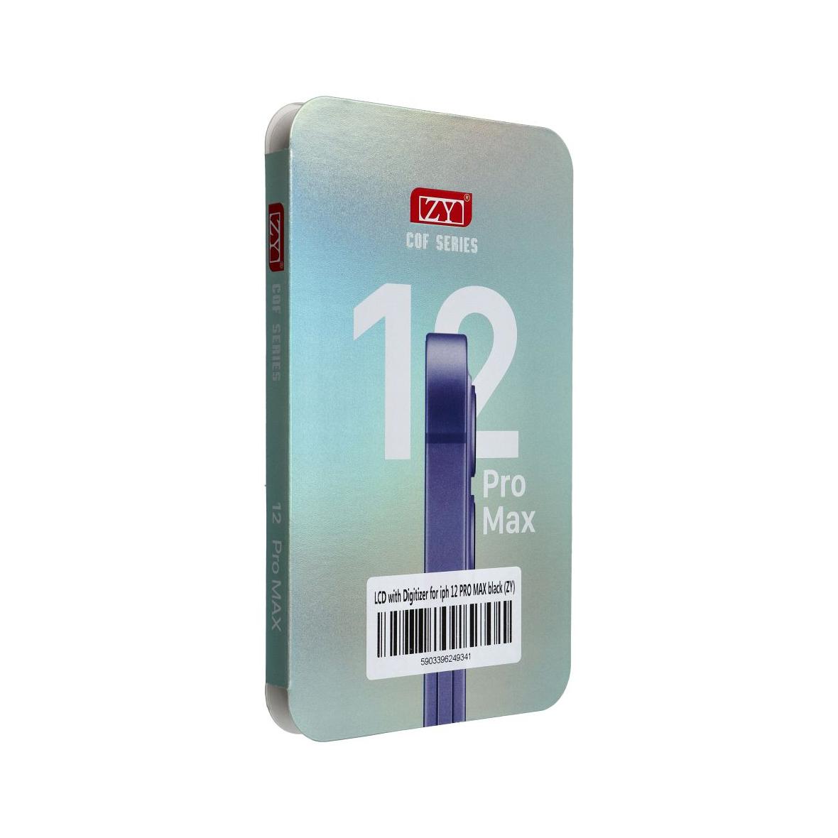 Wyświetlacz do iPhone 12 Pro Max z ekranem dotykowym czarnym (ZY-LTPS) IC Transferable
