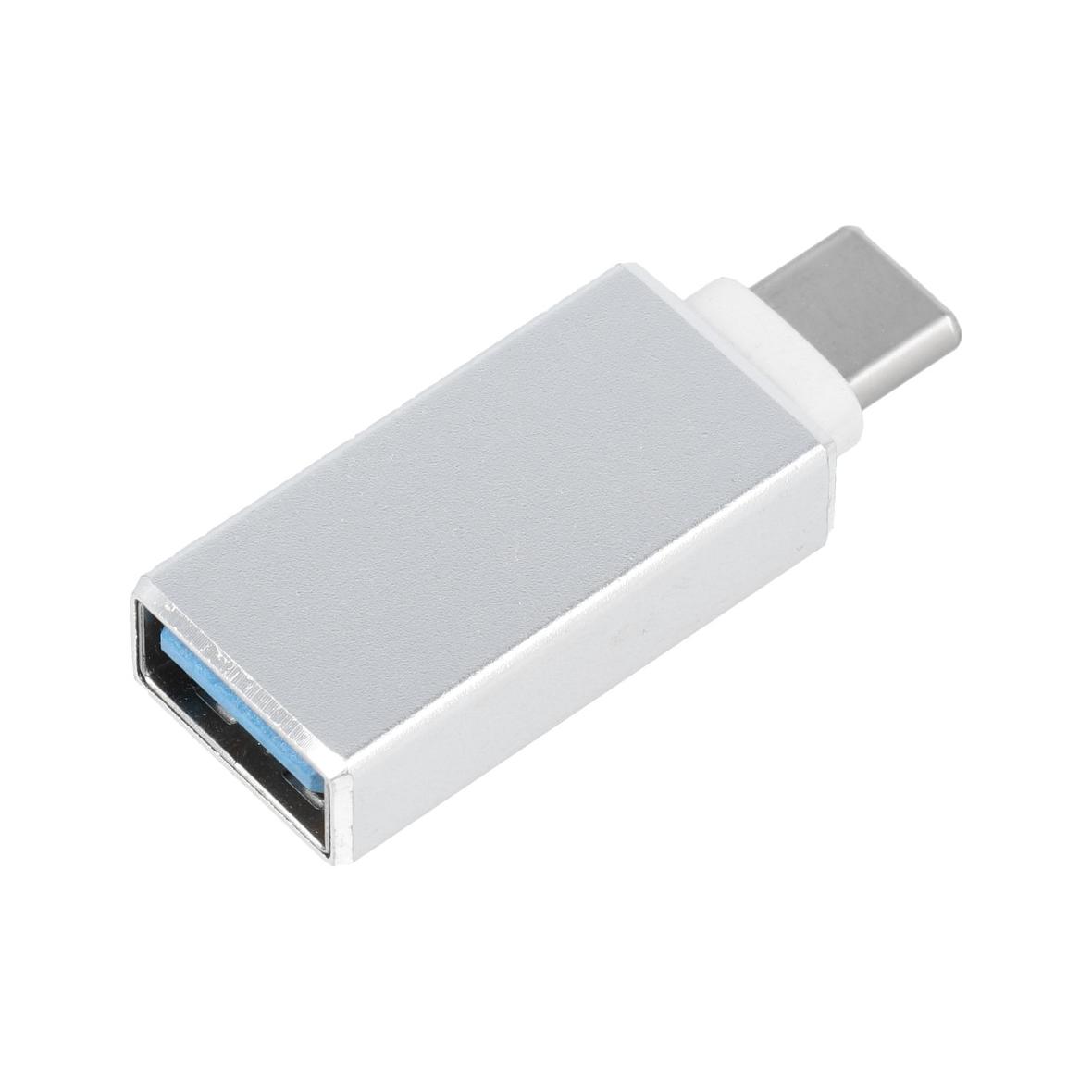 Adapter OTG USB A 3.0 (żeński) do Typ C (męski) biały