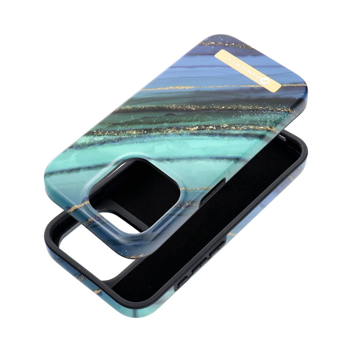 Etui na iPhone 15 PRO Forcell F-Protect Mirage zgodny z MagSafe jade marble