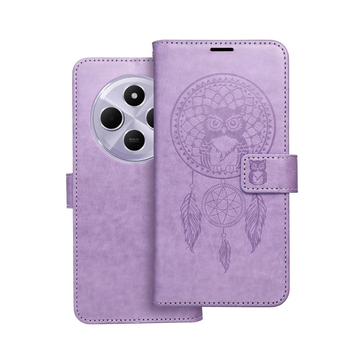 Etui z klapką Mezzo Book na Xiaomi Redmi 14C łapacz snów fioletowy