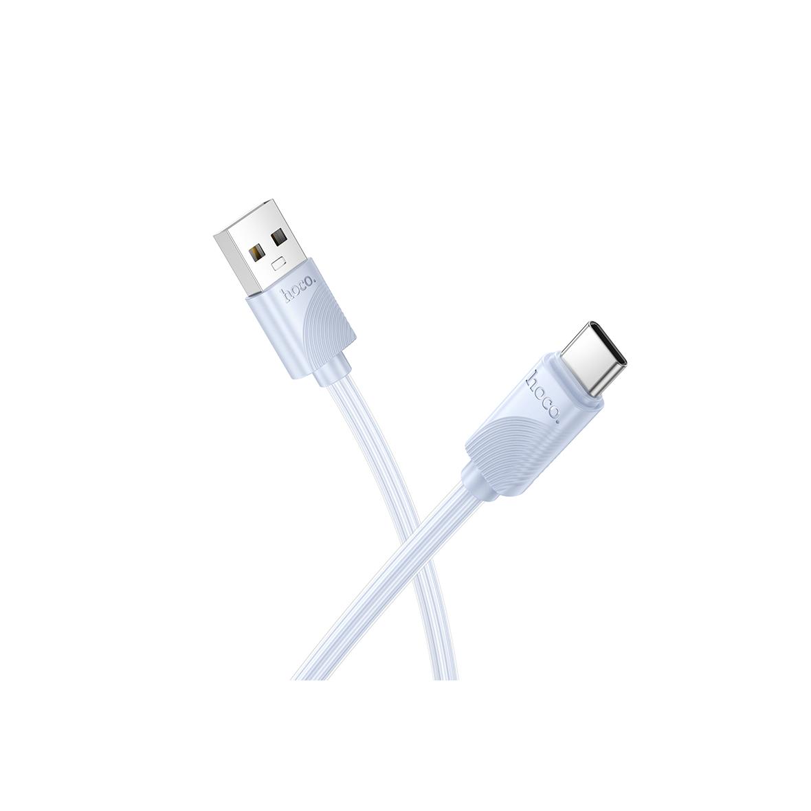 Kabel USB A do USB C Hoco 3A 1 m X114 niebieski