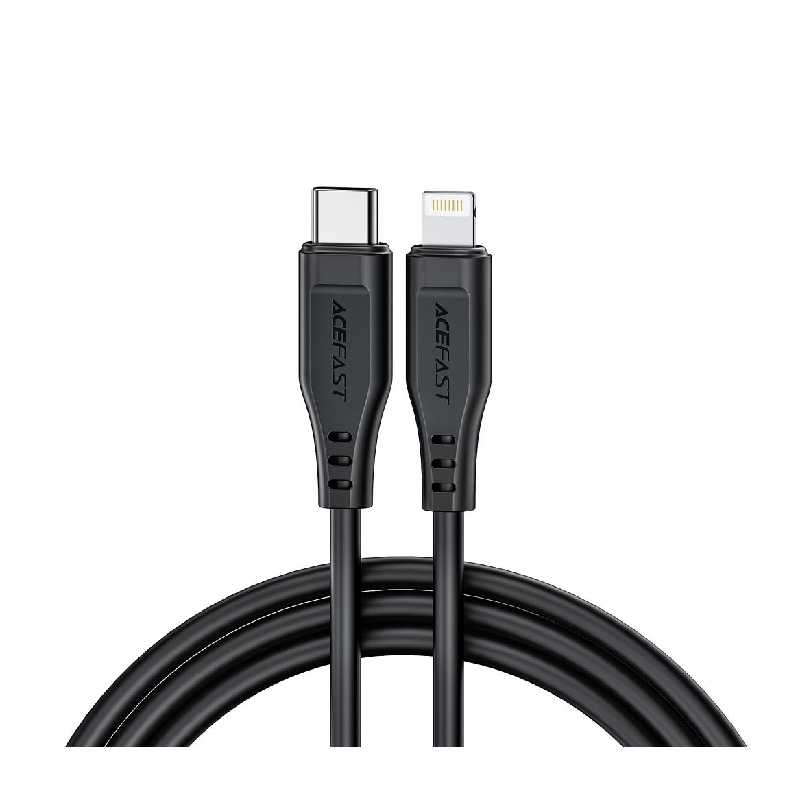 Kabel USB C do Lightning Acefast MFi 3A PD 30W 1,2 m C3-01 czarny