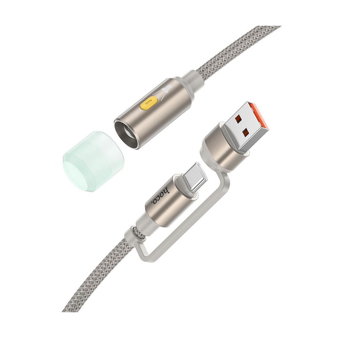 Kabel USB A / USB C do LED light Hoco 0,3 m UA38C złoty