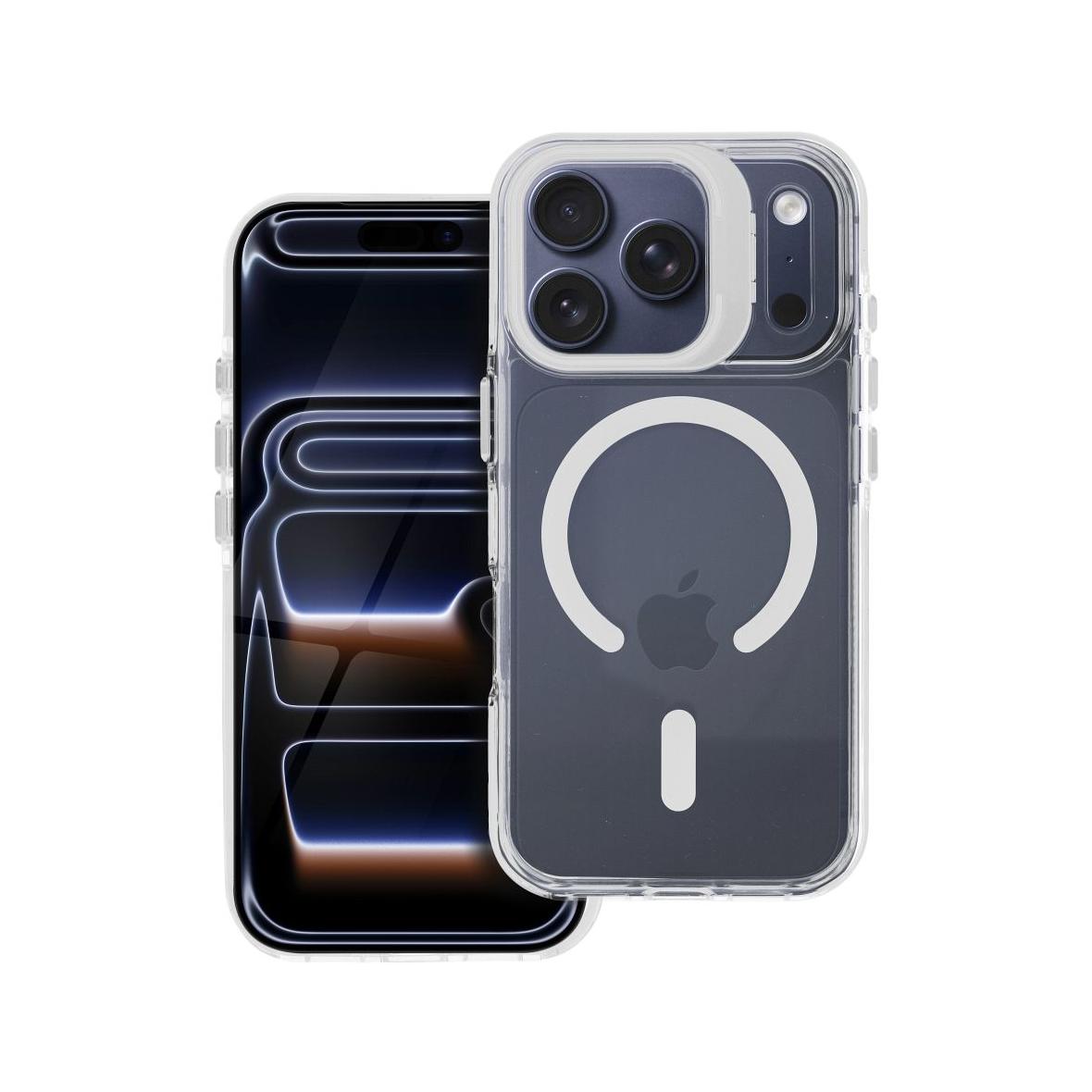 Futerał do iPhone 15 PRO Lens Mag Cover zgodny z MagSafe biały
