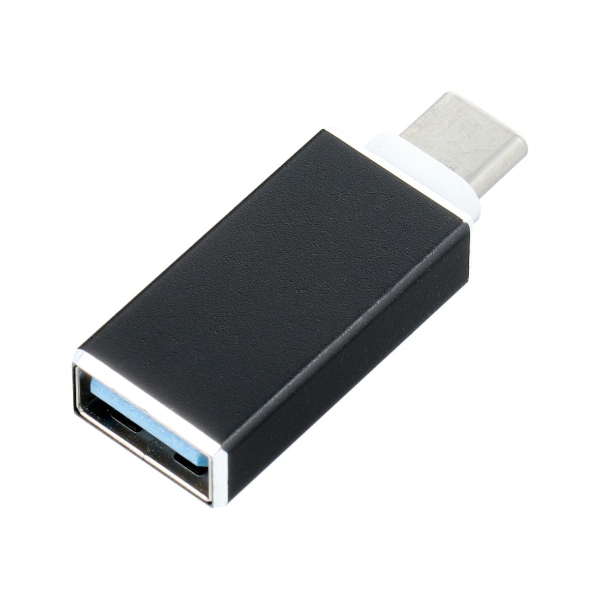 Adapter OTG USB A 3.0 (żeński) do Typ C (męski) czarna