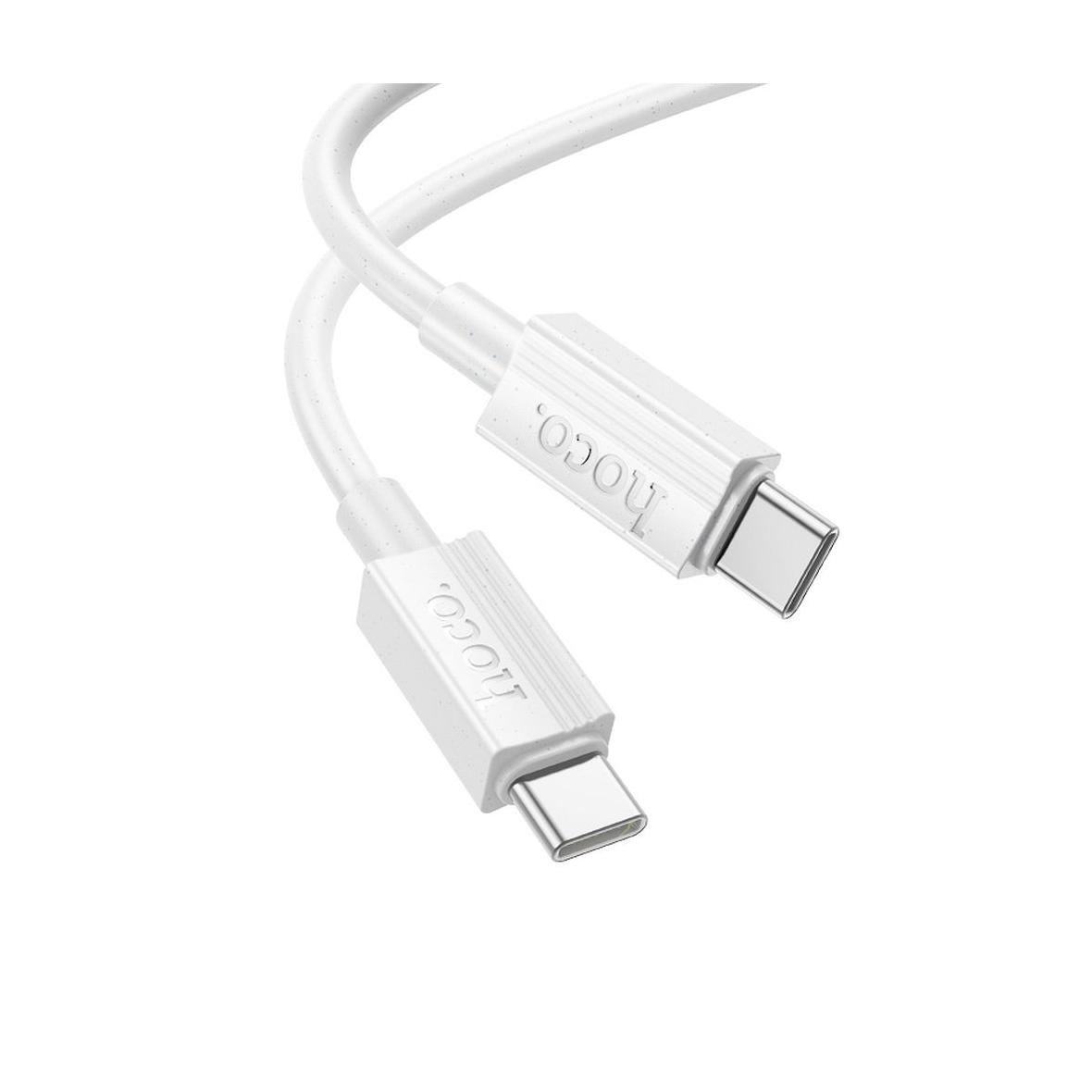 Kabel USB C do USB C Hoco 3A 60W 1 m X107 biały