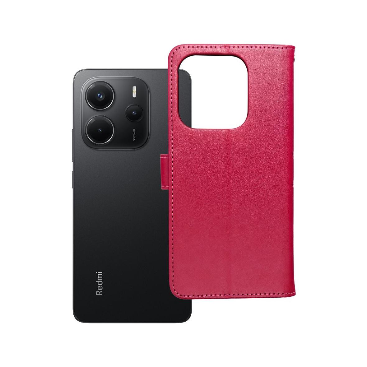 Etui z klapką na Xiaomi Redmi NOTE 14 4G (GLOBAL - 164,84mm x 78,15mm x 8,16mm) Mezzo Book mandala magenta