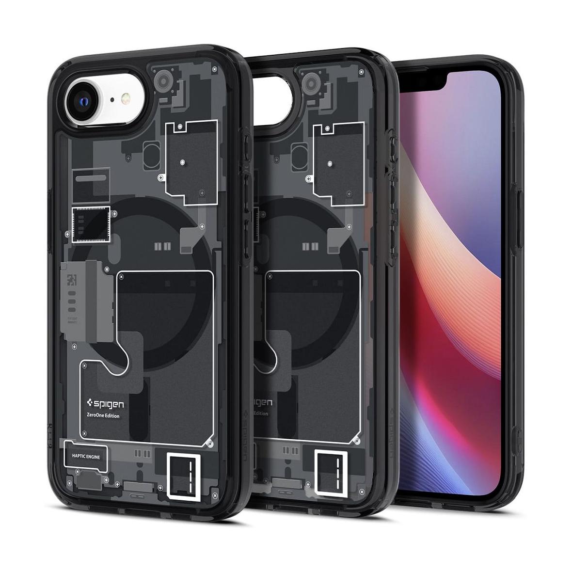 SPIGEN futerał ULTRA HYBRID MAG kompatybilny z MagSafe do IPHONE 16e (SE 4 2025) zero one black