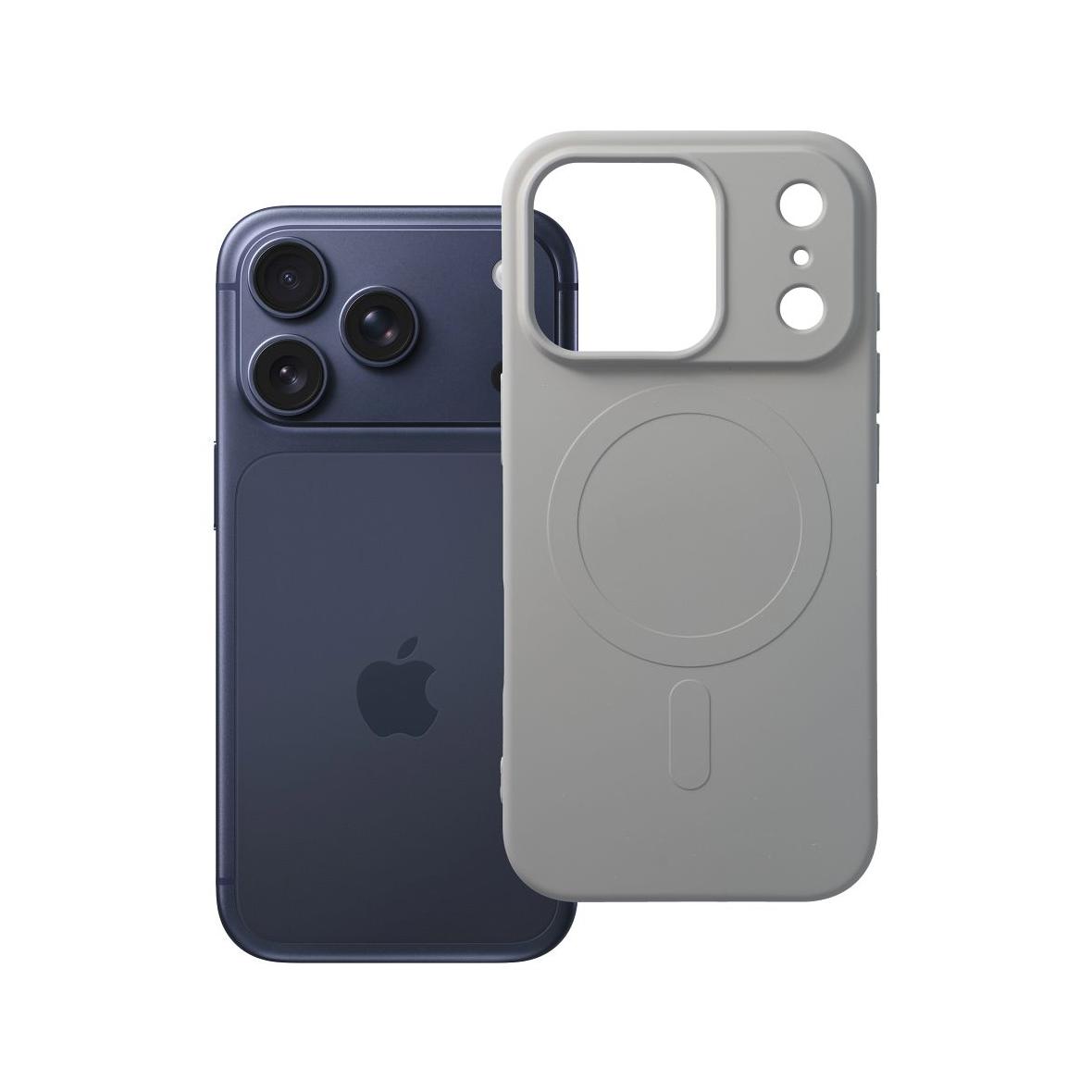Futerał do iPhone 17 PRO Silicone Mag Cover zgodny z MagSafe (big hole) tytanowy