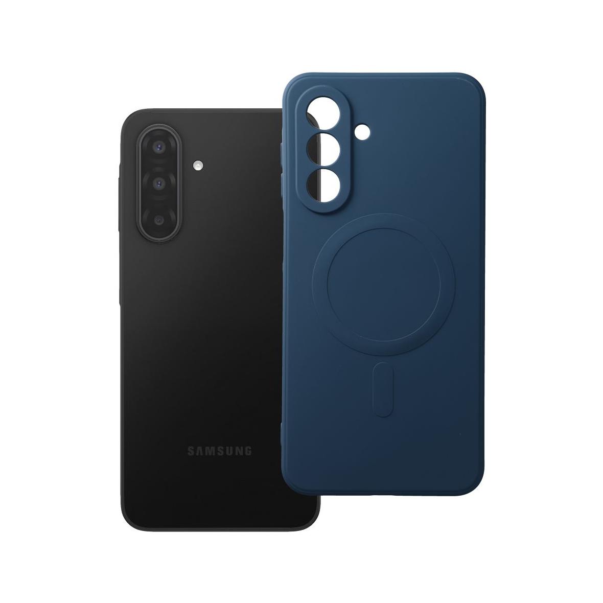 Futerał do Samsung A17 Silicone Mag Cover zgodny z MagSafe niebieski