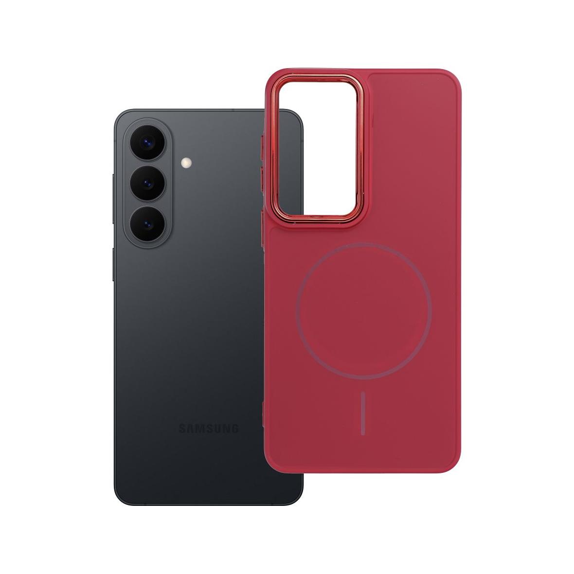 Futerał do Samsung S26 PLUS Frame Mag Cover zgodny z MagSafe magenta