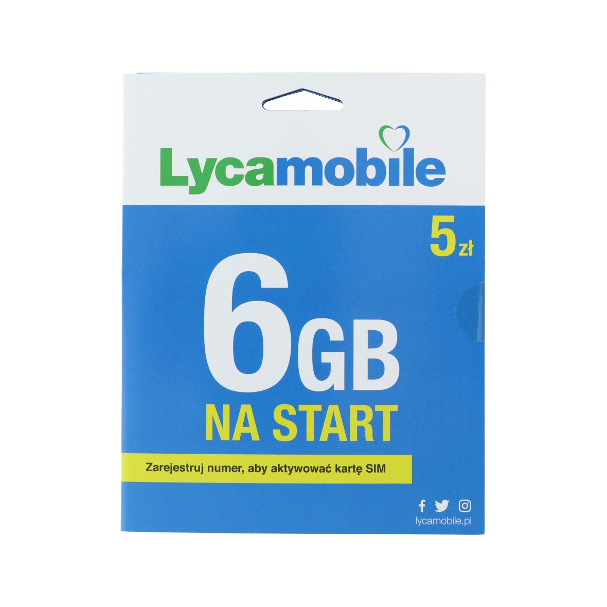 Karta Startowa LYCAMOBILE 5 zł