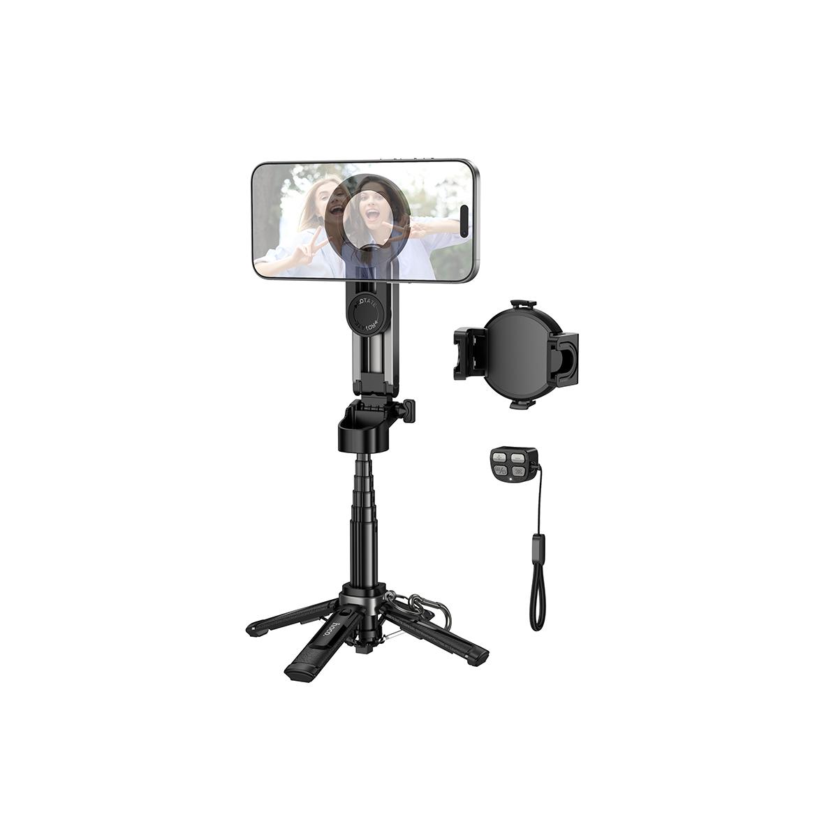 Live stand Hoco z magnetycznym oraz uniwersalnym mocowaniem z pilotem bezprzewodowym K27 PRO  czarny