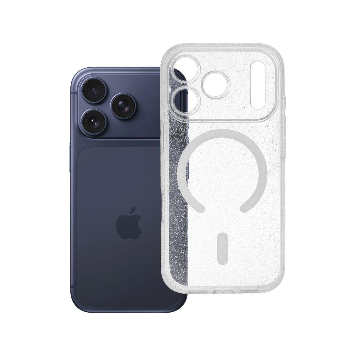 Futerał do iPhone 17 PRO Clear Mag Cover (STR / CAMERA PROTECTION) zgodny z MagSafe  transparentny glitter