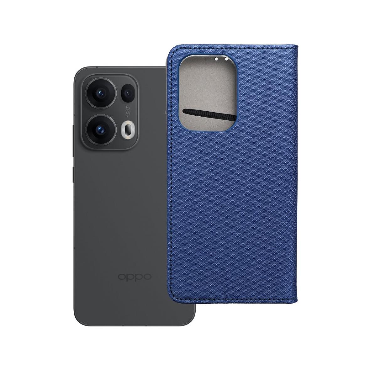 Etui z klapką na Oppo Reno 13 PRO 5G Smart Case Book granatowe