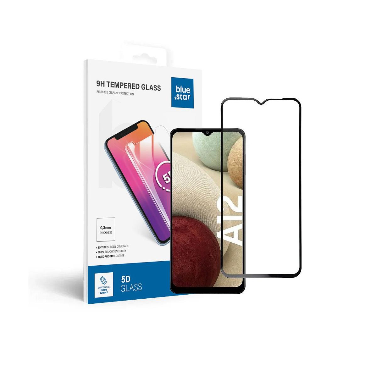 Szkło hartowane do Samsung Galaxy A12 (full glue / case friendly) Blue Star 5D czarne