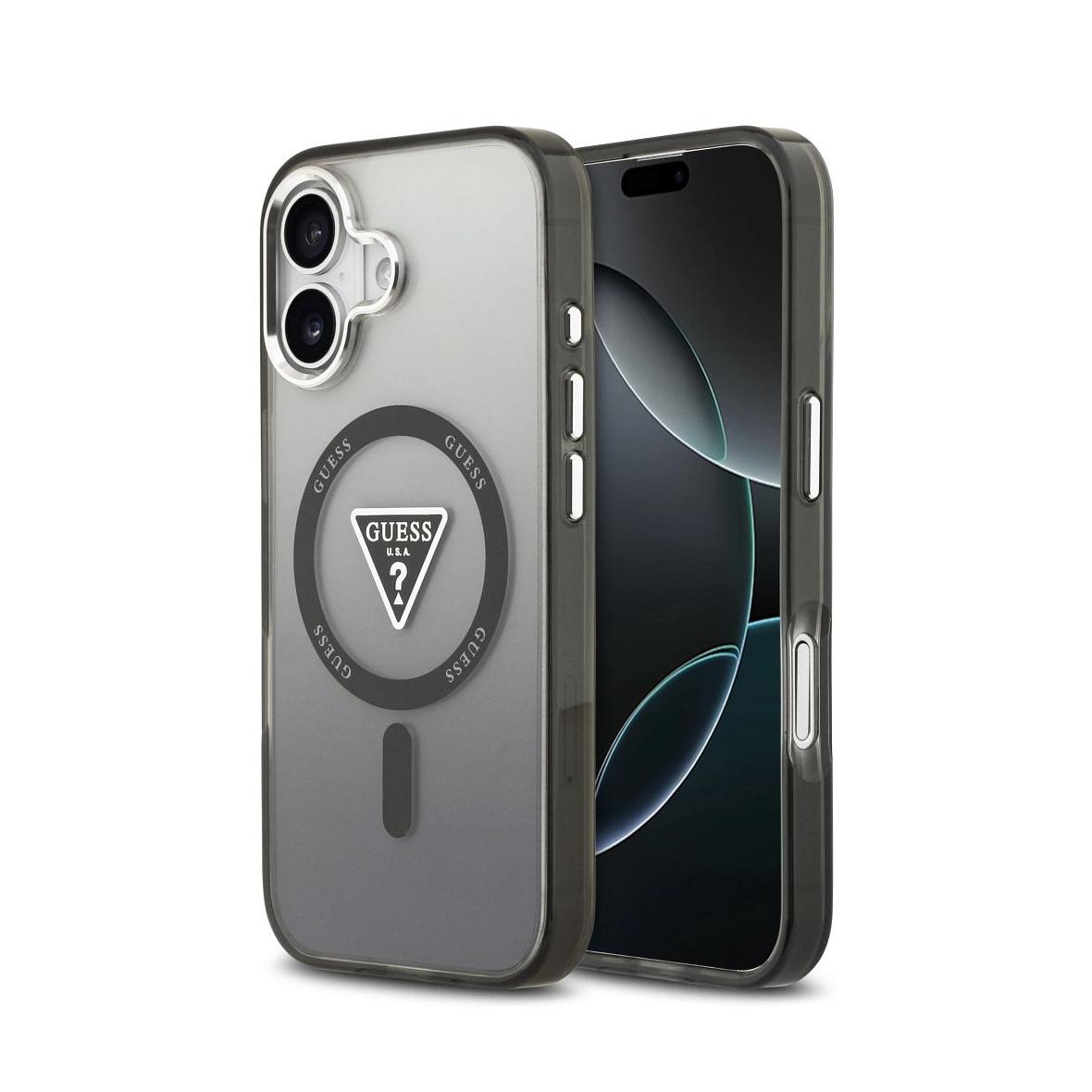 GUESS futerał do IPHONE 17 kompatybilny z MagSafe GUHMP17SHGTMLCGK (IML Gradient W/ Triangle Logo) czarny