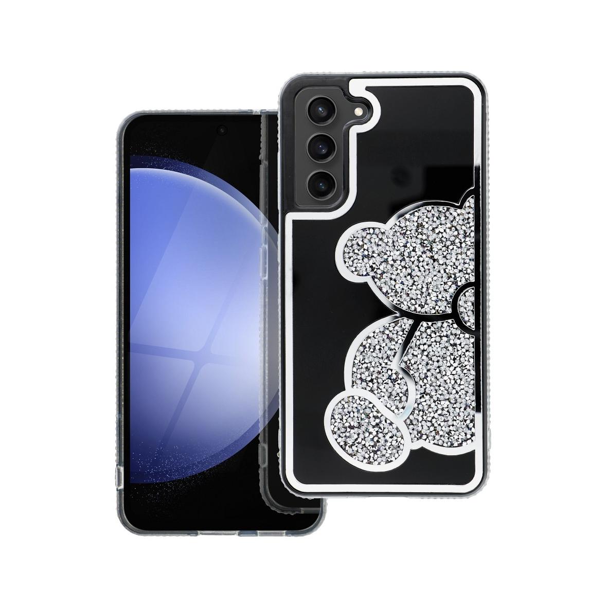 Futerał do Samsung S25 FE Teddy Bear srebrny