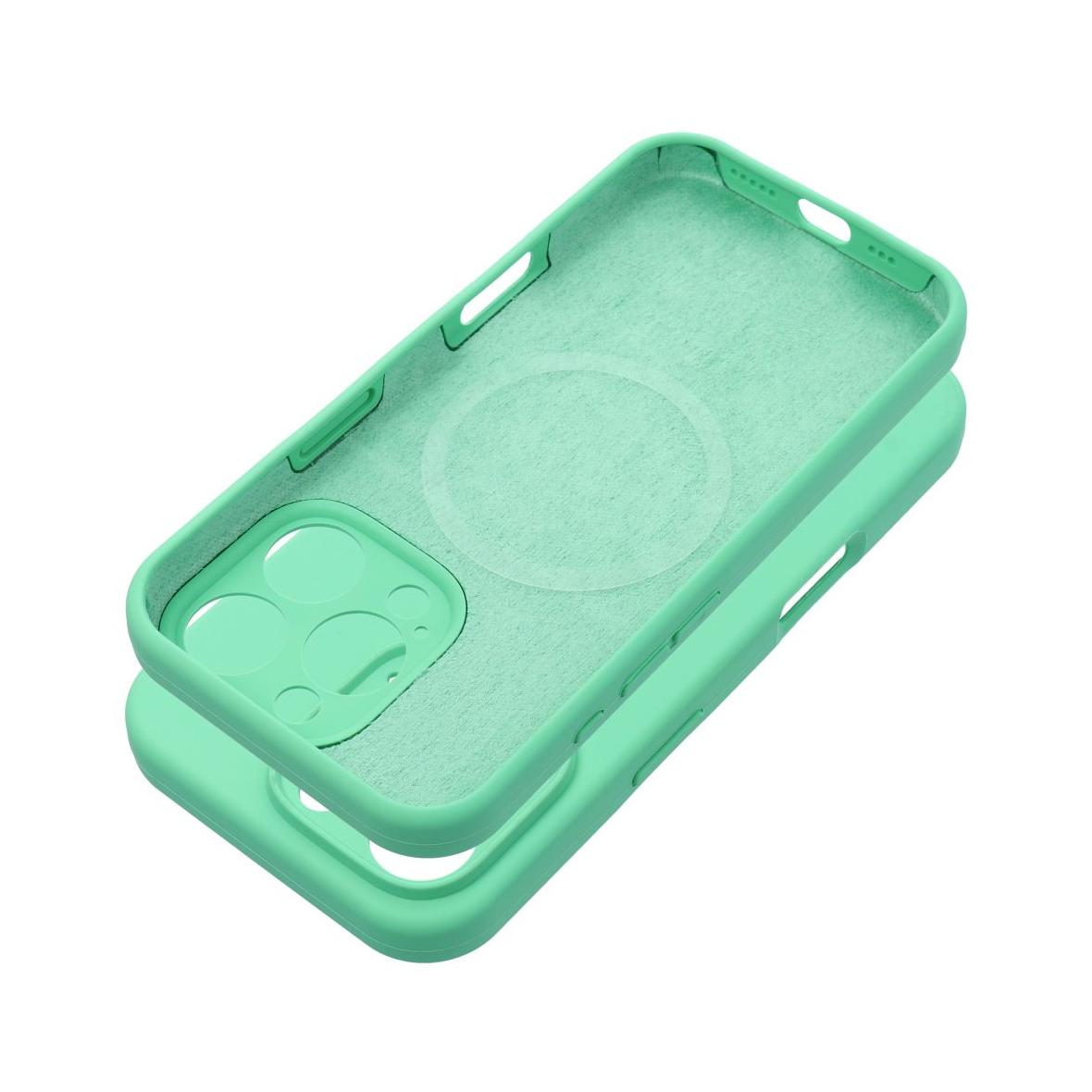 Futerał do iPhone 16 PRO Silicone 2mm zgodny z MagSafe miętowy