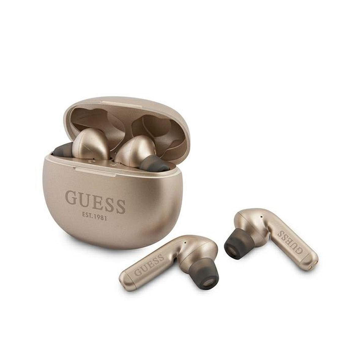 GUESS słuchawki bezprzewodowe bluetooth TWS + stacja dokująca GUTWS1CGO złote