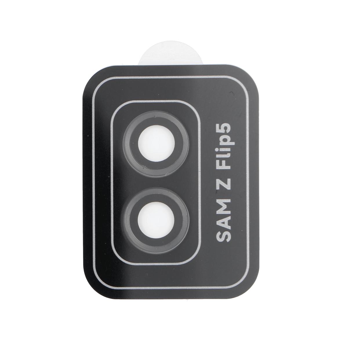 Osłona aparatu PROTECTOR 9H + aplikator do SAMSUNG FLIP 5 czarna
