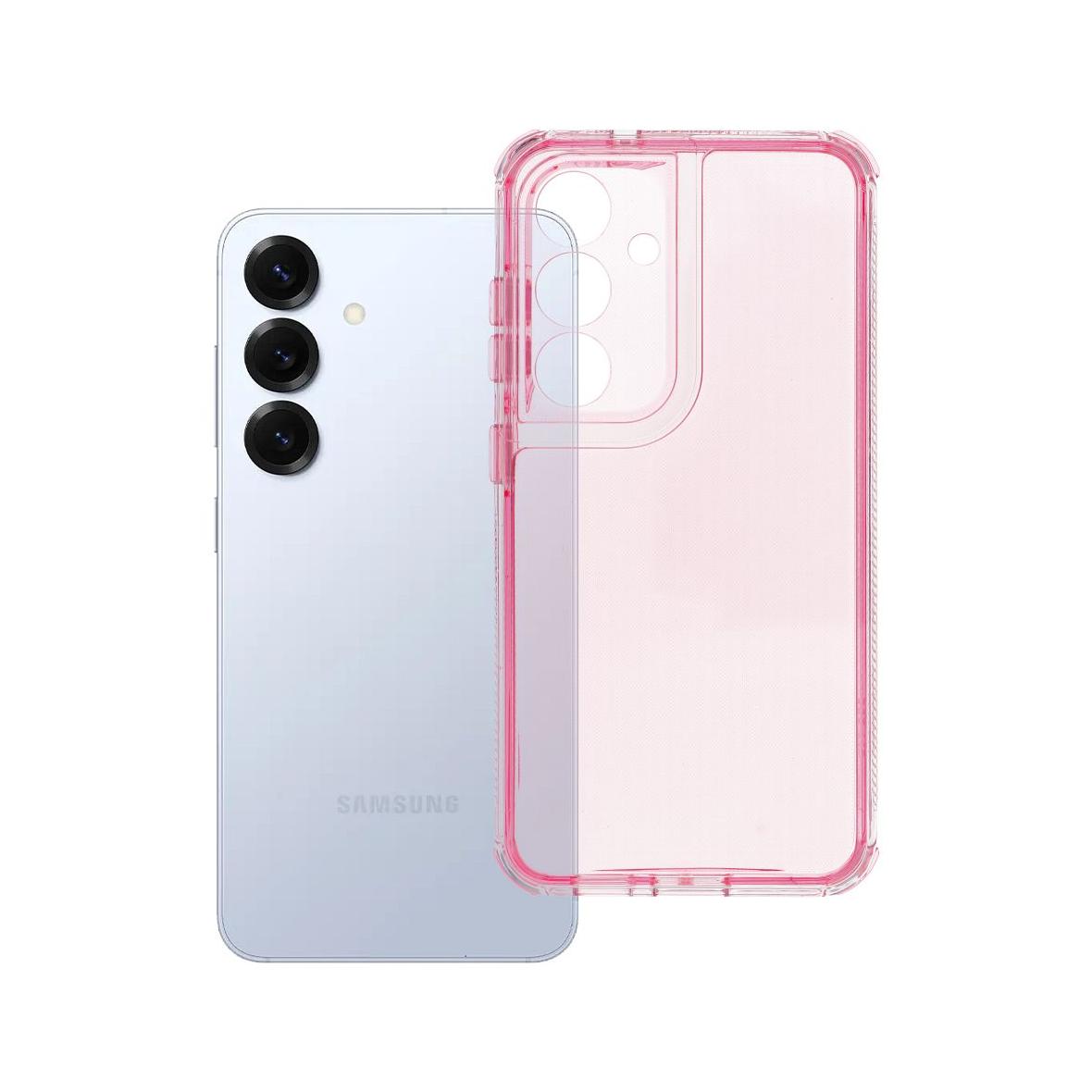 Futerał do Samsung S25 Matrix Clear pudrowy róż