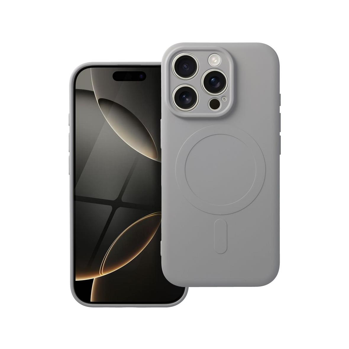 Futerał do iPhone 16 PRO Silicone Mag Cover zgodny z MagSafe tytanowy