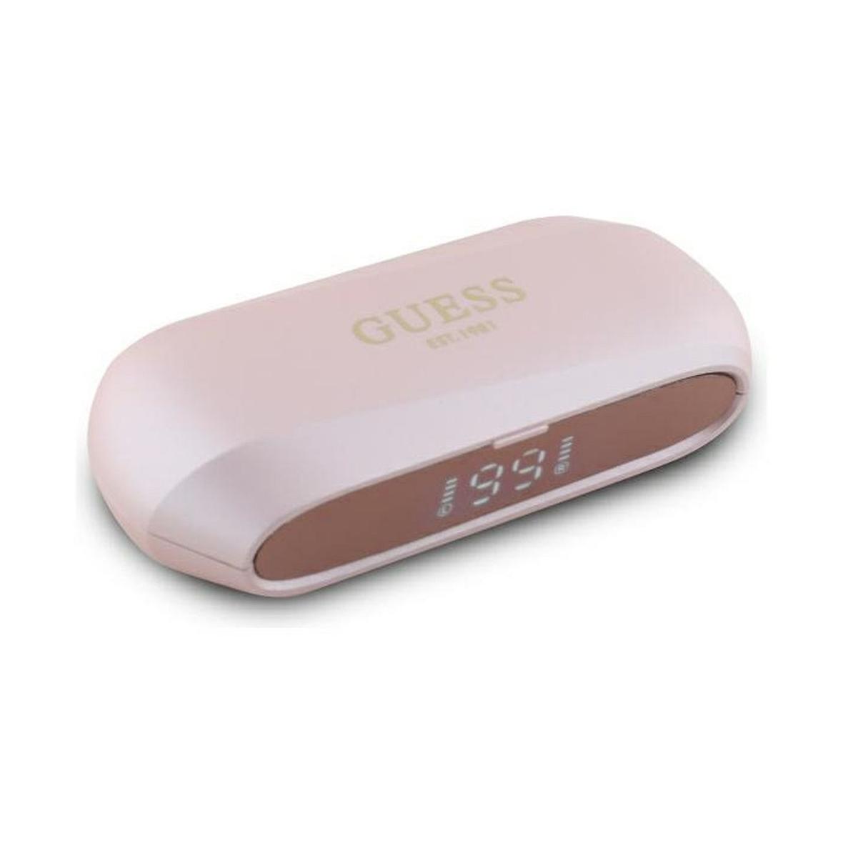 GUESS słuchawki bezprzewodowe bluetooth TWS GUTWSC2MCDSP (Elongated Metallic Classic Printed Logo) różowe