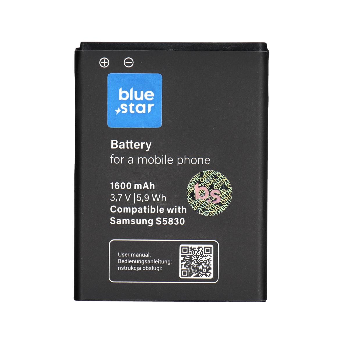Bateria do Samsung S5830 Galaxy Ace / Galaxy Gio S5670 1600 mAh Blue Star Premium