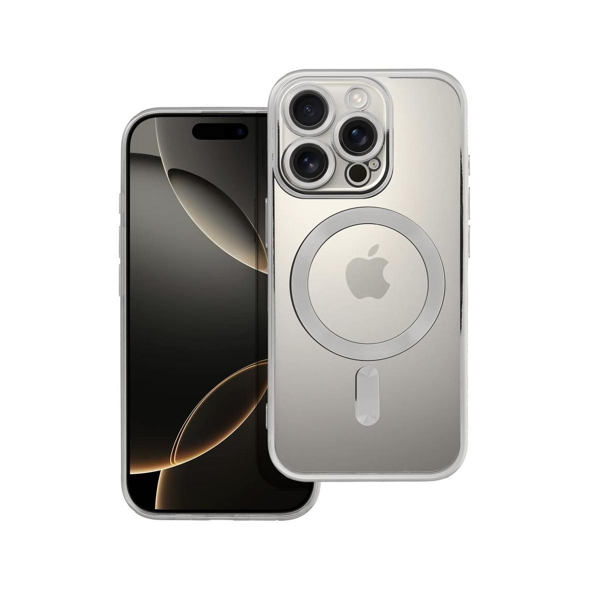 Futerał do iPhone 16 PRO Electro Mag Cover zgodny z MagSafe srebrny