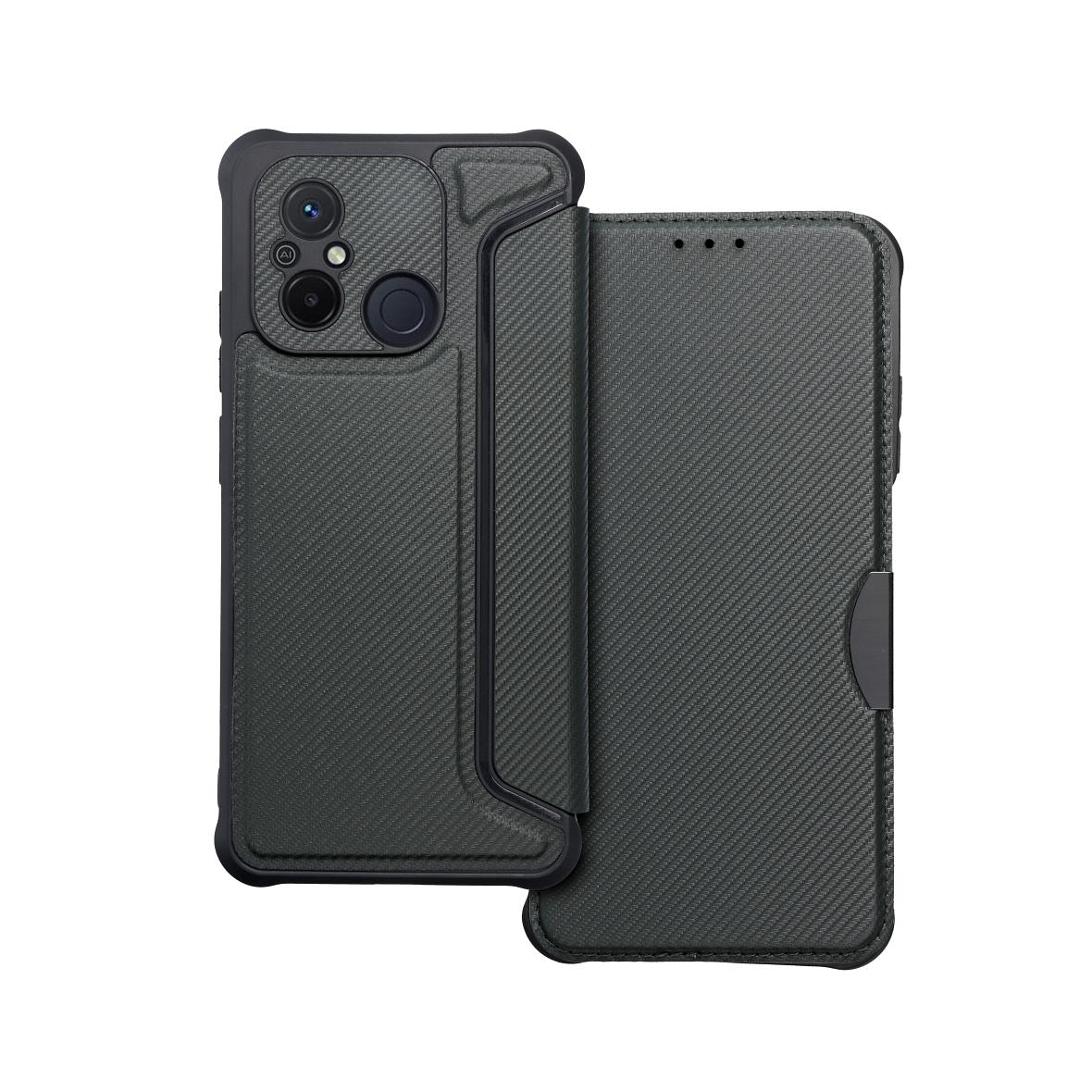 Etui z klapką na Xiaomi Redmi 12C Razor Book ciemnozielone