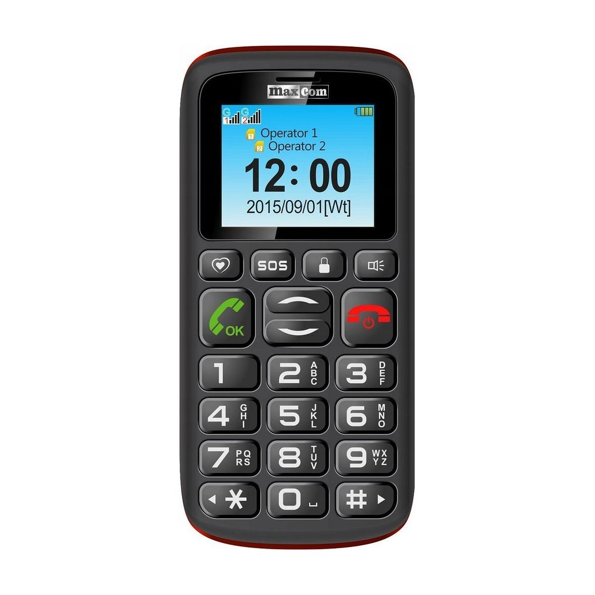 MAXCOM telefon dla seniora MM428L czarny