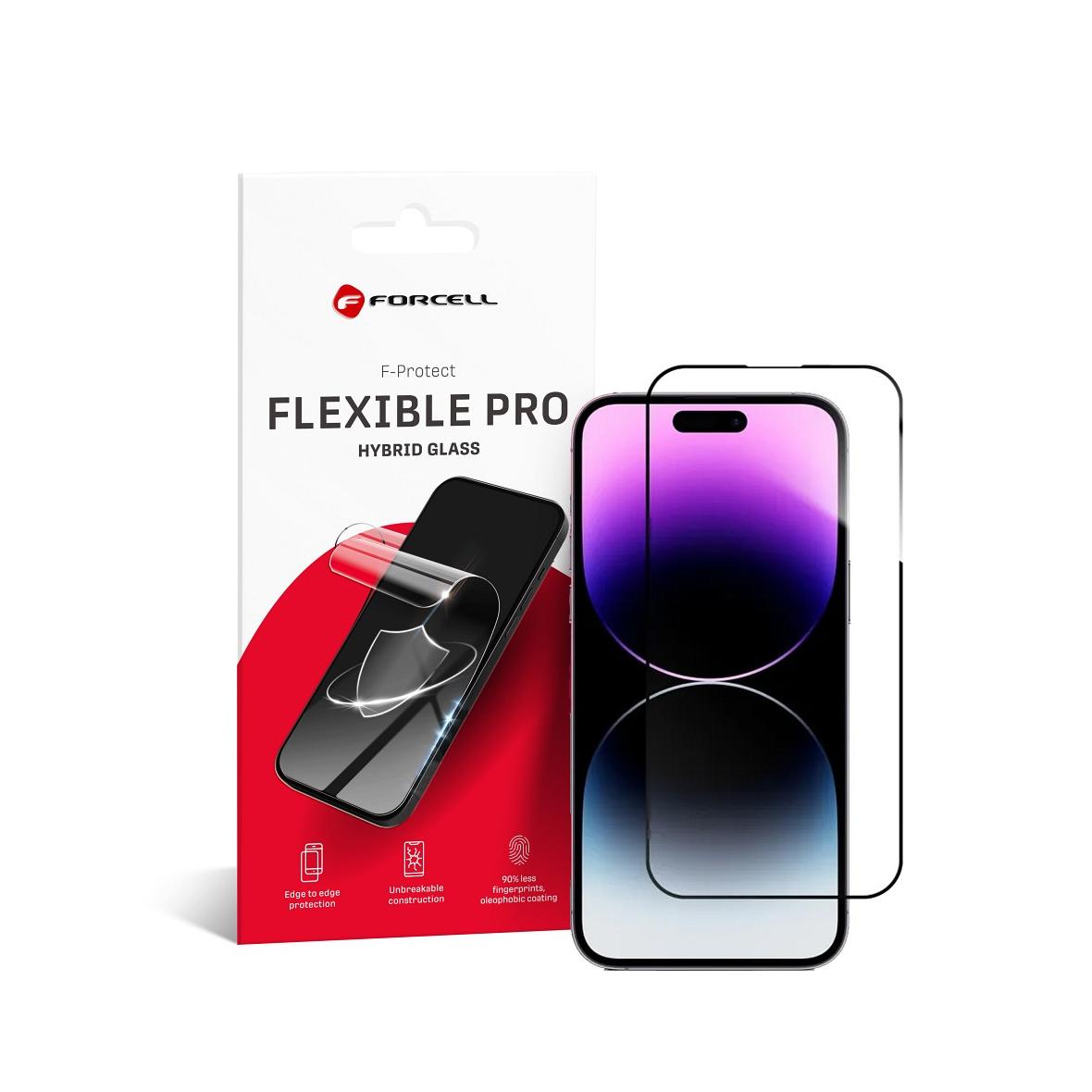 Szkło hybrydowe do iPhone 14 PRO MAX Forcell Flexible 5D czarne