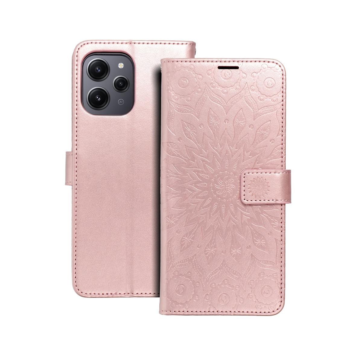 Etui z klapką Mezzo Book na Xiaomi Redmi 12 4G / 12 5G mandala złoty róż