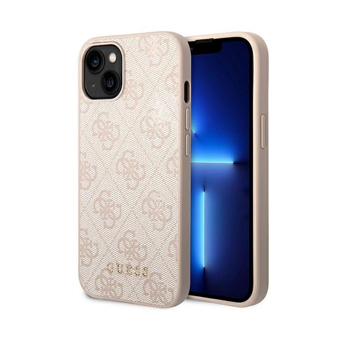 GUESS futerał do IPHONE 14 GUHCP14SG4GFPI (4G Gold Logo) różowy