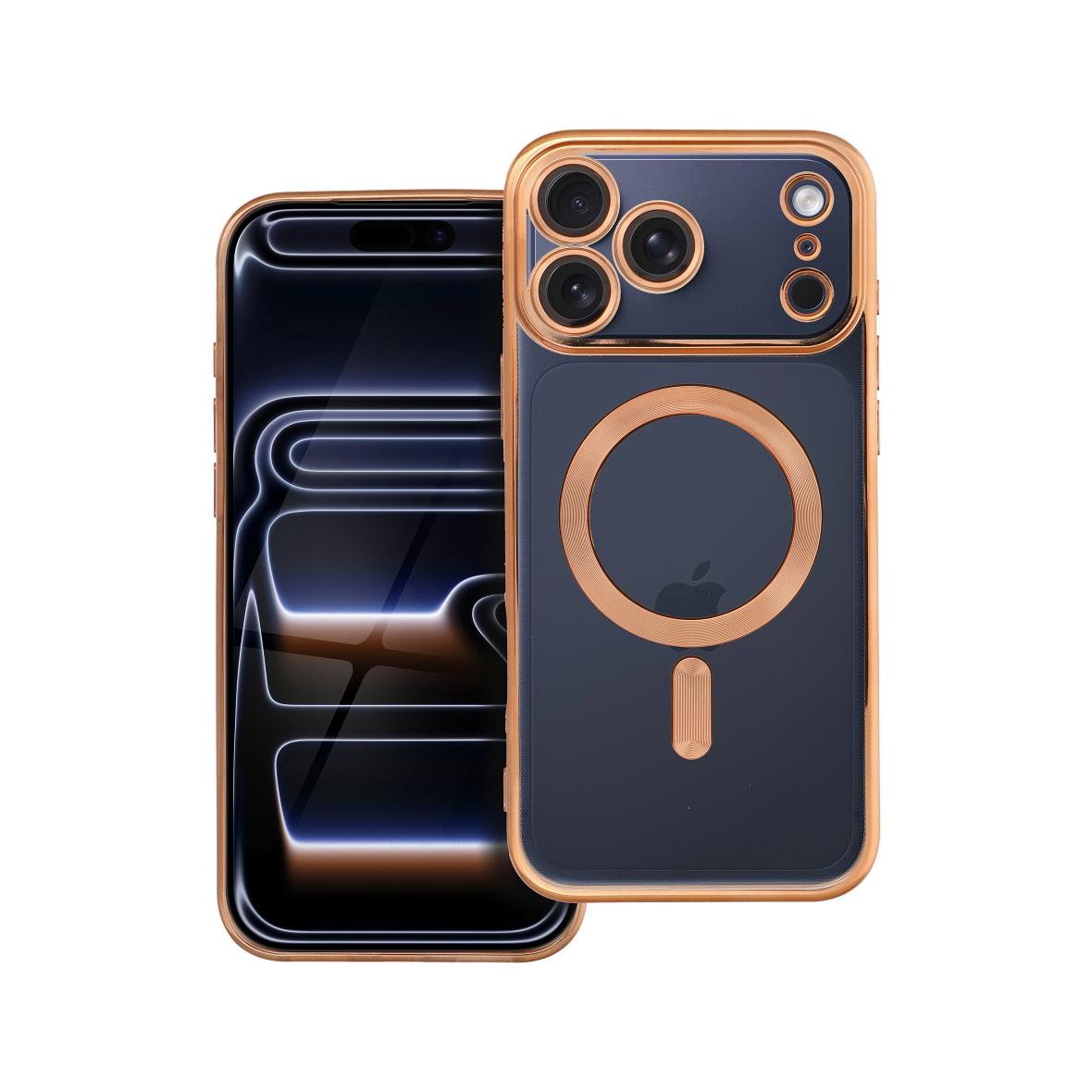 Futerał ELECTRO MAG COVER kompatybilny z MagSafe do IPHONE 17 Pro Max (full ring) złoty