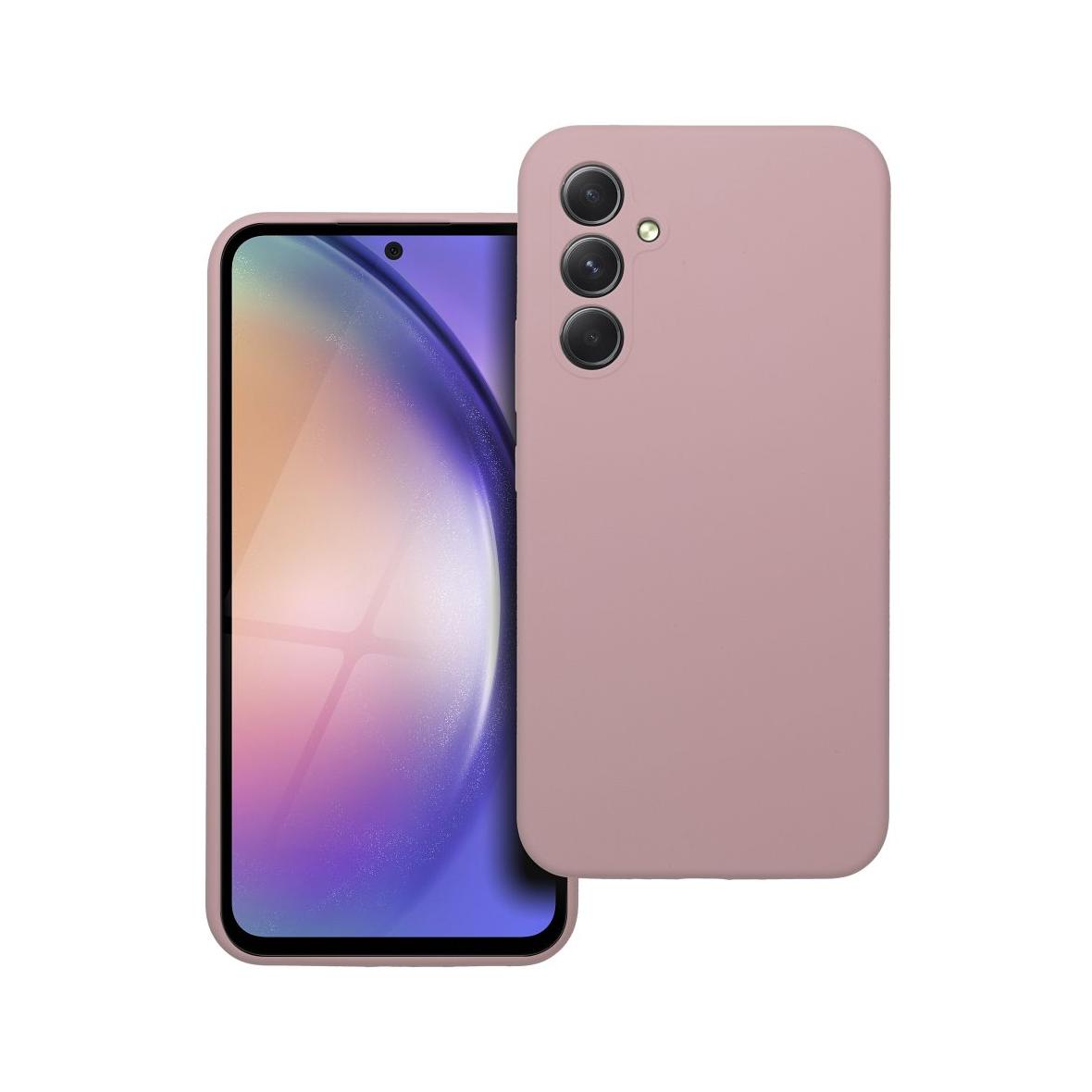 Futerał do Samsung A54 5G Silicone 2mm pudrowy róż