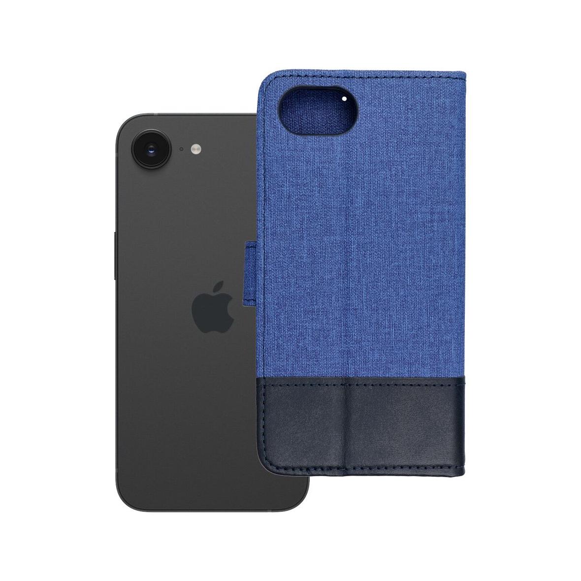 Etui z klapką na iPhone 16e (SE 4 2025) Gomma Book niebieskie