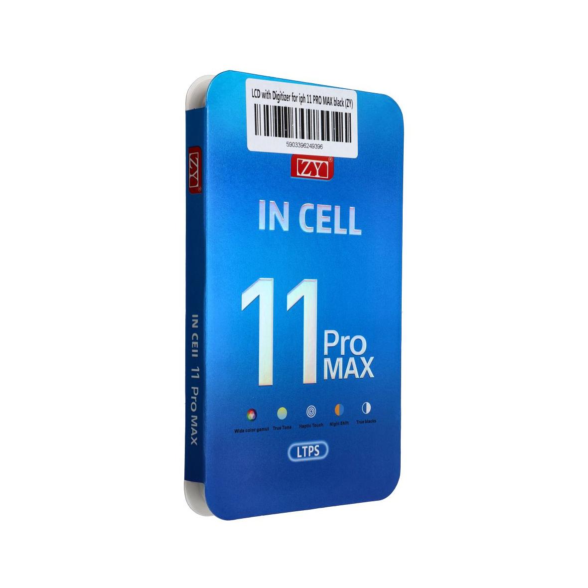 Wyświetlacz do iPhone 11 Pro Max z ekranem dotykowym czarnym (ZY-LTPS) IC Transferable