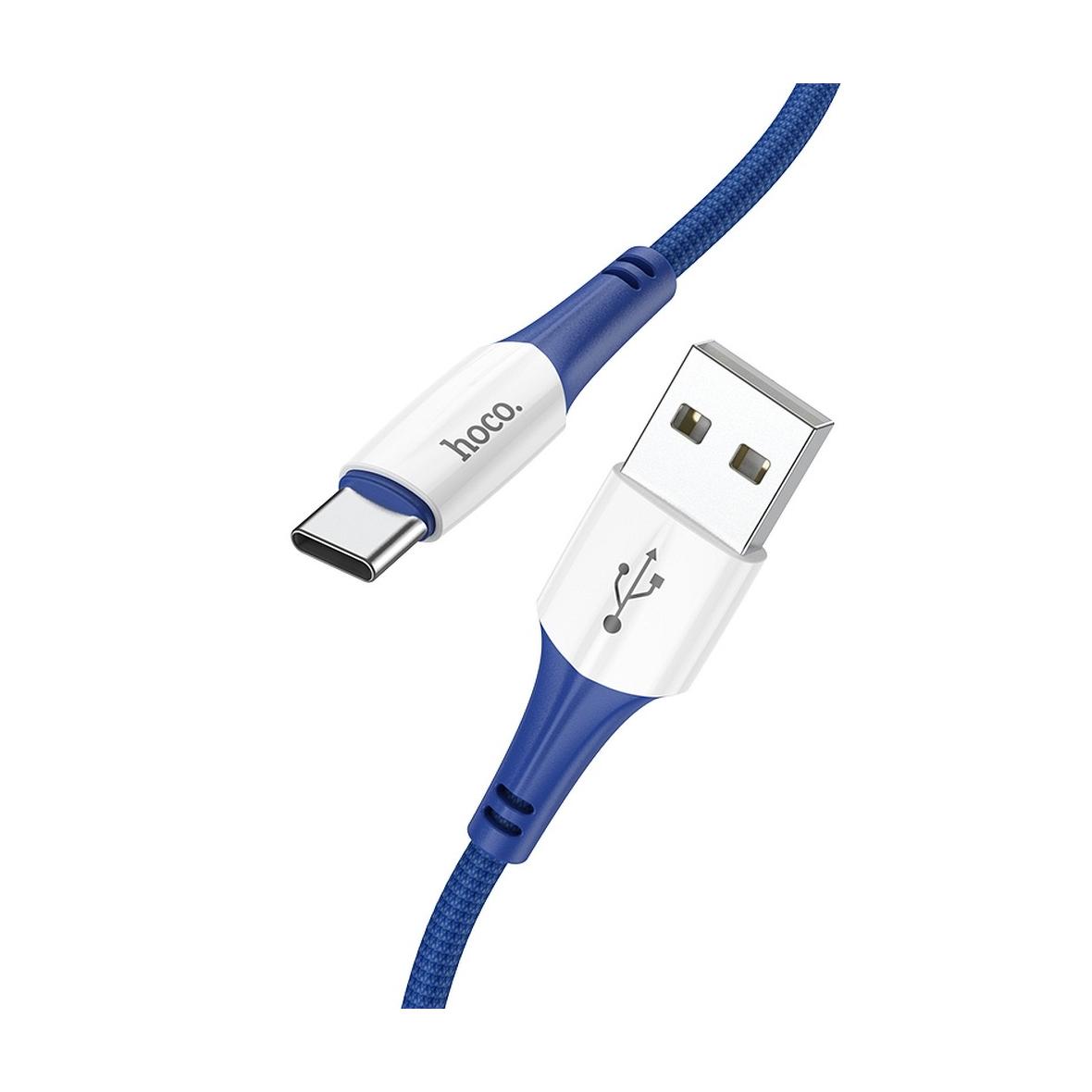 Kabel USB A do USB C Hoco 3A 1 m X70 niebieski